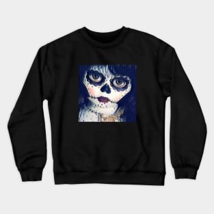 Somber Sugar Skull Girl Crewneck Sweatshirt